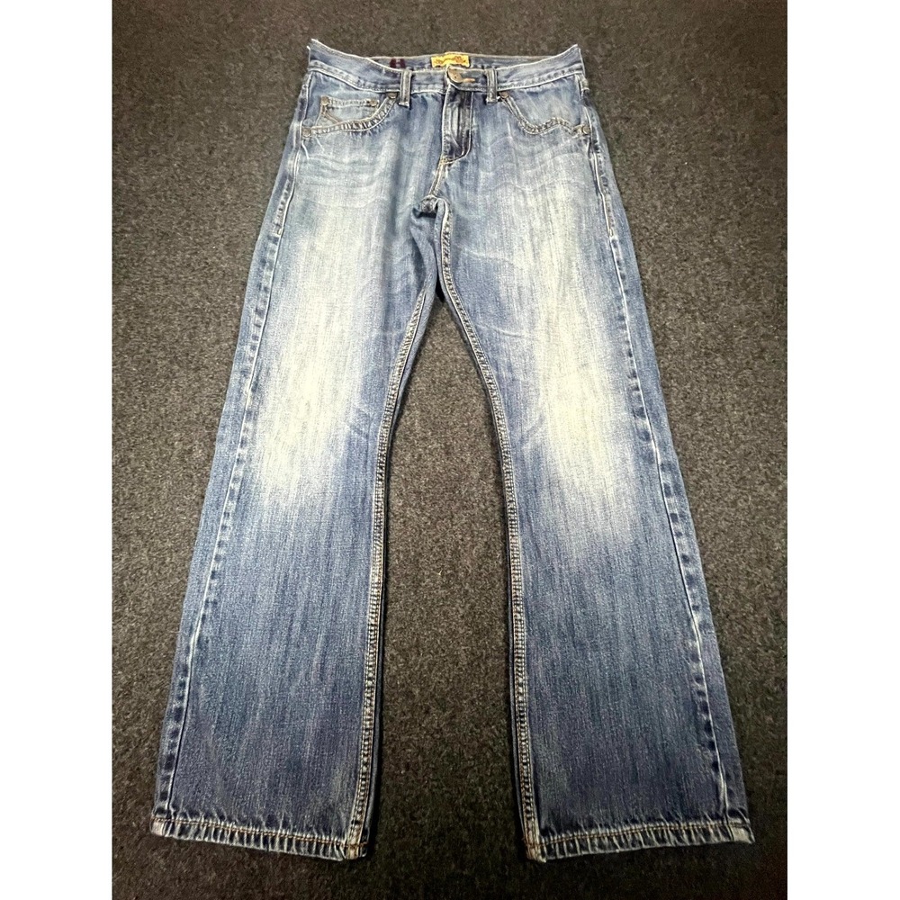 Wrangler 20X No 42 Western Cowboy Jeans Men's 32x32 Blue Denim Whiskered Outdoor